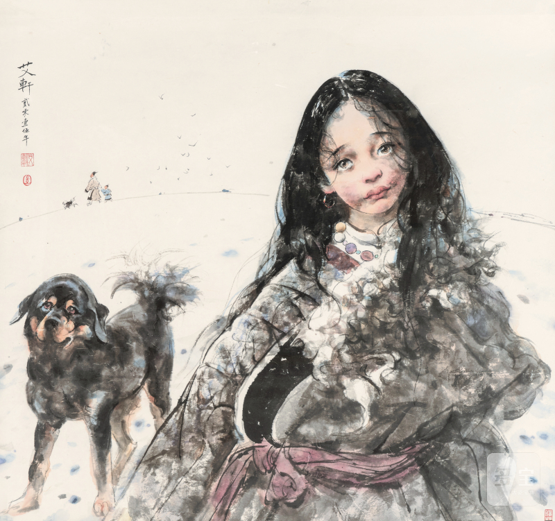 艾 轩 b.1947 藏族女孩 - 图2